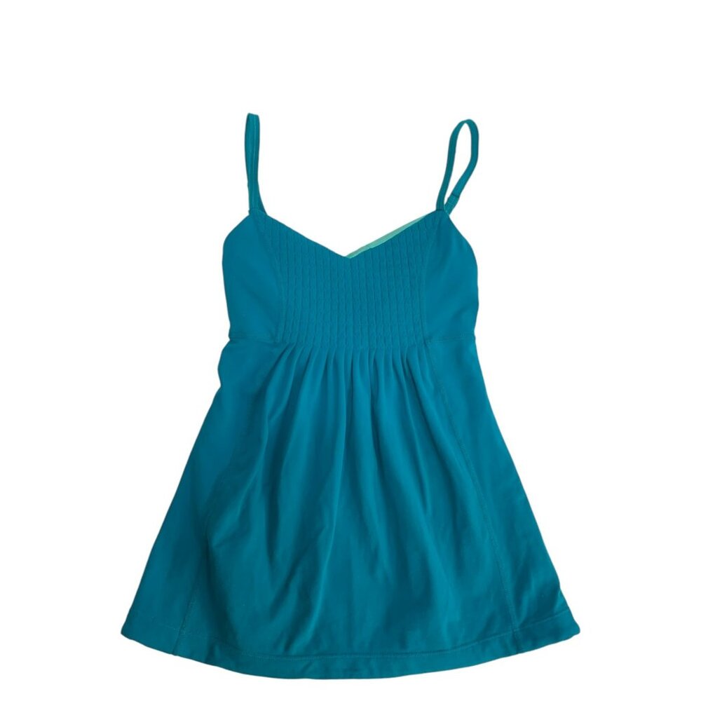 Lululemon Womens Turquoise Athletic‎ Tank Top Size 2